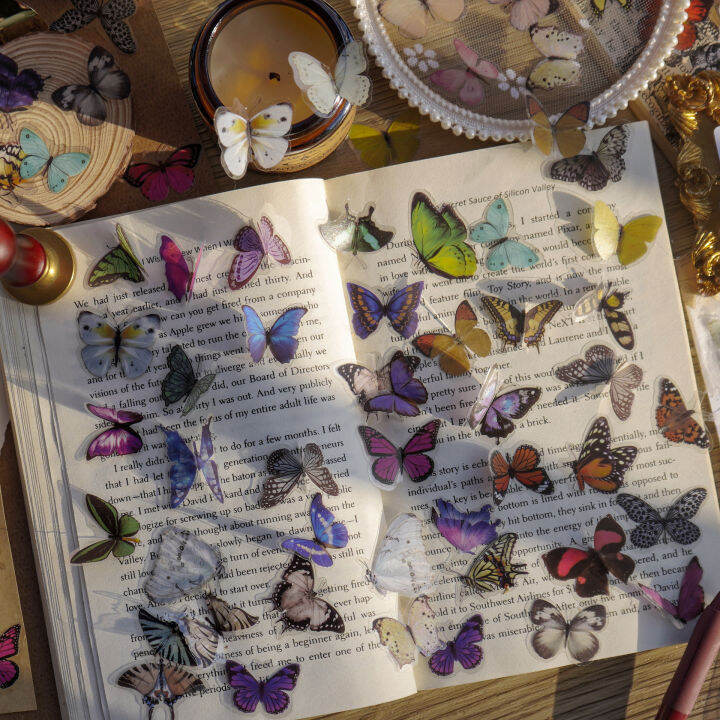 stickers-handbook-stickers-colorful-sticker-pet-sticker-notebook-sticker-butterfly-sticker-album-sticker