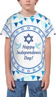 Israel Independence Day T- Shirt Short Novelty for Boys and Girl