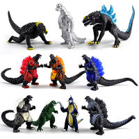 Bandai 10 PCS Godzilla Series Movies Anime Peripheral Characters Toys Hand-made Family Decoration Toys Christmas Gifts