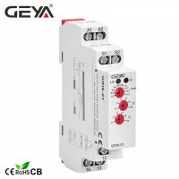 GEYA รีเลย์ตรวจสอบกระแส GRI8ช่วงกระแสเกินกระแสต่ำเกินไป0.05A AC24-240V 16A หรือ DC24V