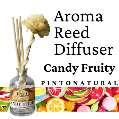 Pinto Natural Aromatic Reed Diffuser ก้านไม้หอมปรับอากาศ กลิ่นแคนดี้ฟรุ๊ตตี้ Candy Fruity ขนาด 50ml. และ 100ml.
