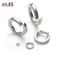 304 Stainless Steel Spring Split Lock Washer Elastic Gasket M1.6 M2 M2.5 M3 M4 M5 M6 M8 M10 M12 M16 M24 M27 M30 M33 M36