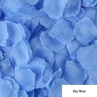 【DT】 hot  100pcs Blue Rose Petals Silk Flower Simulation Petals Simulation Rose Petals Wedding Decoration Air Sprinkle Realistic Fake Rose