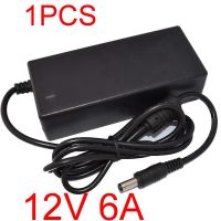 Holiday Discounts 1Pcs New 12V6A AC 100V-240V Converter Adapter DC 12V 6A 72W Power Supply  DC 5.5Mm X 2.5Mm For 5050/3528 LED Light  LCD Monitor