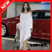 NEW MALL Sling Skirt Loose One-Shoulder Loose Dress Spring And Summer Fairy Skirt Trend