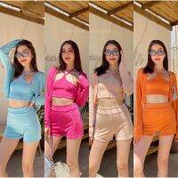 ??? ???????☀️(430฿ฟรีส่ง) ไอเท็มใหม่สุดชิค จัดเต็ม3ชิ้นจุกๆ เสื้อคล้องคอผูกหลัง เย็บ2ชั้นไม่ต้องกลัวบางเลยคร่า เสื้อคลุม