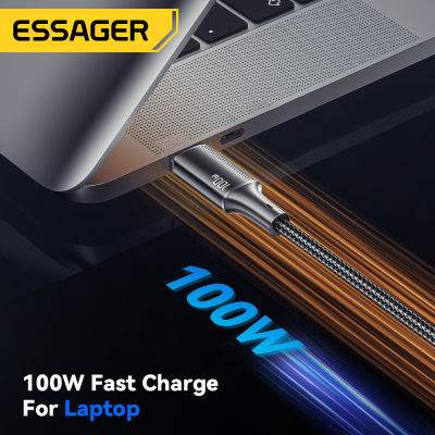 Hot Essager 100W USB C ถึง USB Type C สาย5A PD Fast Charging Charger สายไฟ USB Type C สำหรับ Samsung