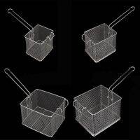 Stainless steel fryer screen French fries frame square filter net encrypt colander strainers shaped Frying mesh basket