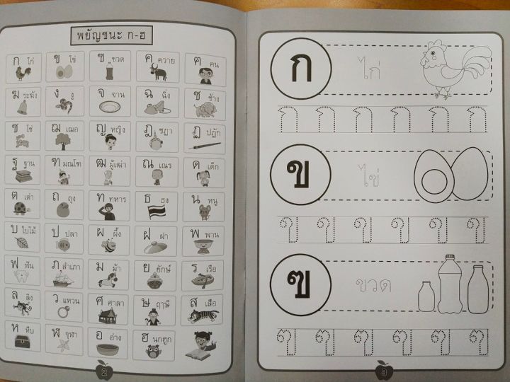 หนังสือเด็ก-สนุกเขียน-เรียนรู้คำศัพท์และระบายสี-ก-ฮ-สระ-ตัวเลขไทย