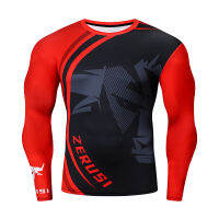 Fashion Brand Men Long Sleeves T-shirt Casual Streetwear Mens Underwear Fitness Running Sport Training Sportswear Clothes Tops