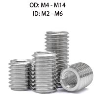 5pcs Inside Outside Thread Adapter Female Connector Conversion Nut Screws Sheath 304 Stainless Steel ID M2 to M6 OD M4 to M14