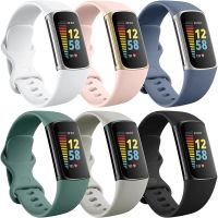 6สายแพ็คสายรัดข้อมือ Fitbit Charge 5,สายรัดข้อมือสำหรับเปลี่ยนสายได้กันน้ำนิ่มสำหรับ Fitbit Charge 5อุปกรณ์ติดตามการออกกำลังกายที่ล้ำสมัยขนาดเล็ก