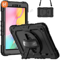 【พร้อมฟิล์มหน้าจอ】 Casing Tablet Fzt สำหรับ Samsung Galaxy Tab A 8.4 "(2020) / SM-T307 SM-T307U เคสซิลิโคน TPU และ PC นิ่มมีขาตั้งในตัว + Tali Bahu + สายรัดข้อมือ