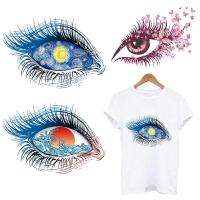 Van Gogh Thermal Stickers Eyes Art Patch Iron-On Transfers For Clothing Wave Patches On Clothes Women Fashion Thermo-stickers