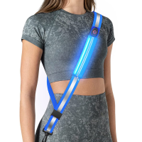 LED Reflective Belt Sash for Walking At Night,Rechargeable LED Light Up Running Belt for Runners Walkers