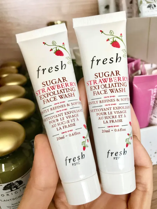 Fresh Sugar Strawberry Exfoliating Face Wash 20ml. Lazada.co.th