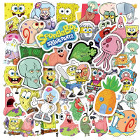 Waterproof Sticker  Sponge Bob  ◉●•◦สติกเกอร์ ไดคัท ??? กันน้ำ  50 ??? ++ ?? พร้อมส่ง (⸝⸝ ˇωˇ )