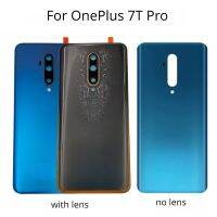 กระจกด้านหลังสำหรับ Oneplus 7T Pro 1+ 7T Pro ฝาหลังปิดโทรศัพท์อะไหล่ปลอกหุ้มช่องหลังพร้อมกล้อง + โลโก้