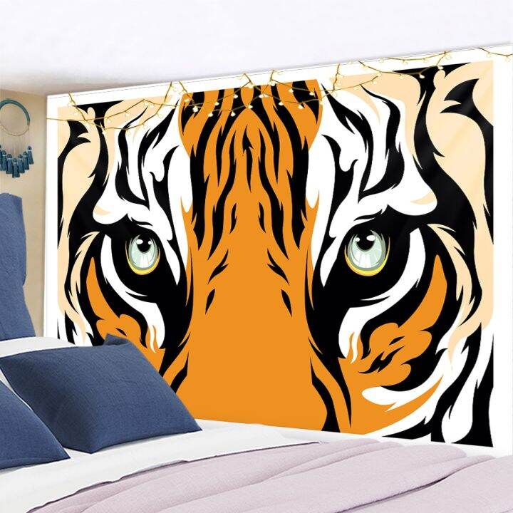 cw-tiger-tapestry-cartoon-dorm-room-painted-wall-hanging-boho-jungle