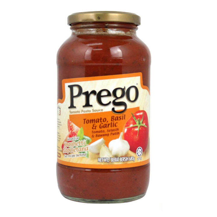 Prego Pasta Sauce Tomato Basil & Garlic (680ml) | Lazada