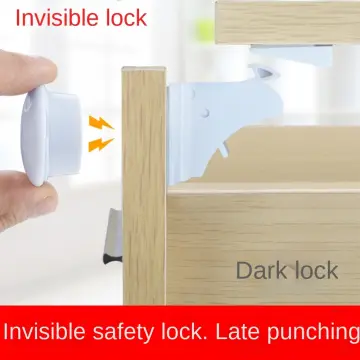 4pcs/set Magnetic Locks Child Safety Locks Invisible Latchs