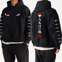 เสื้อฮู้ดพิมพ์ลายการ์ตูนนารูโตะ,Uchiha เสื้อฮู้ดพิมพ์ลายอนิเมะญี่ปุ่นทรงหลวมใส่ได้ทั้งชายและหญิง