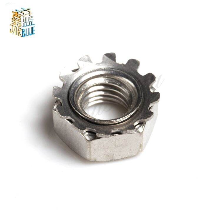 cw-10-20-50pcs-m3-m4-m5-m6-m8-k-type-lock-nut-nickel-plated-keps-nuts-toothed-hex