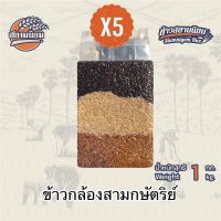 ข้าวกล้องสามกษัตริย์ x5ถุง(5กก.) ข้าวใหม่ปลอดสาร