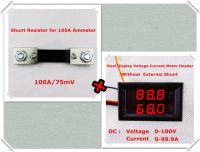 【❖New Hot❖】 limanyi Dc 0-100V/100a Rd 0.28เครื่องวัดกระแสไฟดิจิตอลแรงดันไฟฟ้าโวลต์มิเตอร์มิเตอร์วัดกระแสสีจอแสดงผลแอลอีดีรถพร้อม100a Shunt