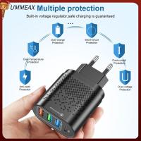 UMMEAX เร็ว พิมพ์ C QC3.0 อะแดปเตอร์ชาร์จ 3 ที่ชาร์จ USB ที่ชาร์จด่วน PD