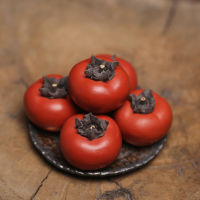 Clay Persimmon Chinese Red Tea Pet Figurines Tea Ceremony Zen Table Room Decoration Accessories Fruit Ornament