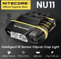 Nitecore NU11 เซ็นเซอร์ตรวจจับการเคลื่อนไหว IR แบบหนีบไฟอัจฉริยะ ฝาปิดปรับได้90 ° แบตเตอรี่ในตัวสำหรับตกปลา การเดินป่า