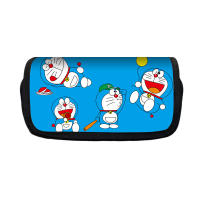 Doraemon Pencil Case Good-Looking Decompression Stationery Box Middle School Student Decompression Fabric Polyester Double Layer Pencil Box Wholesale