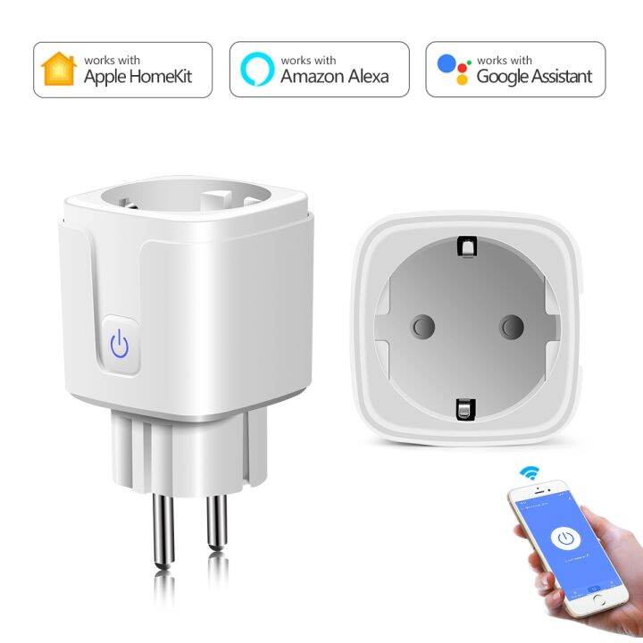 Apple Homekit เต้ารับไฟฟ้าติดผนัง16A ซ็อกเก็ตเสียบอัจฉริยะ WiFi สมาร์ท