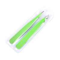 ◊  2Pcs/Set  Hairs Slanted Brow Removal Makeup Tools Eyebrow Tweezer