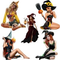 【YF】▪❈❡  Three Ratels CP14 witch cartoon holiday decoration decal