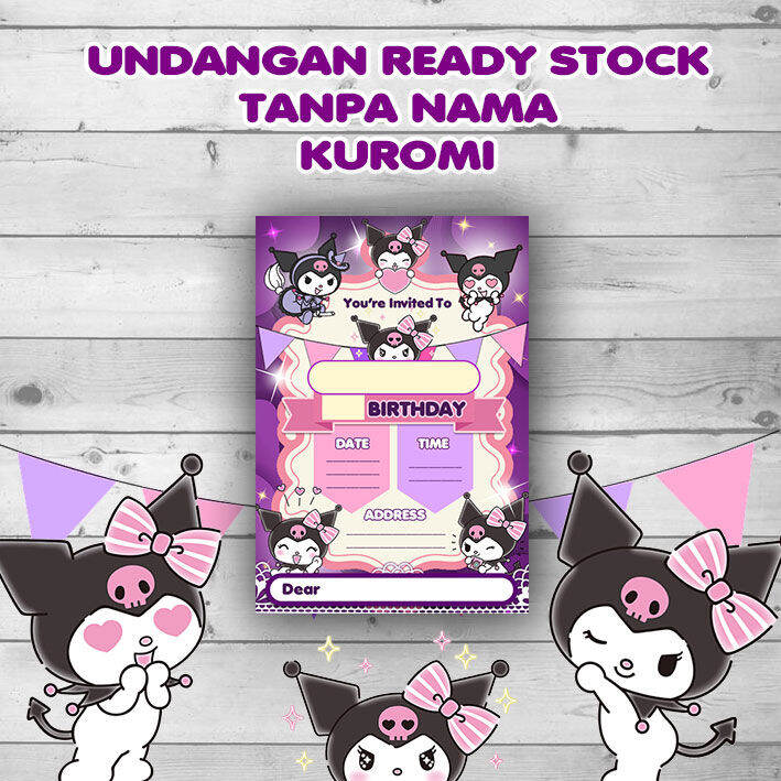 Undangan ulang tahun Kuromi (isi 10 pcs) | Lazada Indonesia
