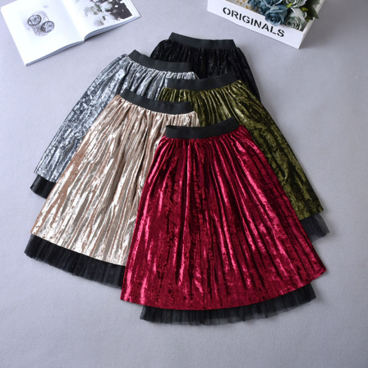 velvet-long-skirt-age-for-2-10-years-little-girls-simple-pleated-children-skirts-2021-new-spring-autumn-winter-kids-clothes