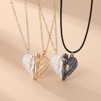 New hug angel wings Pendant Magnetic Couple Bracelets Friendship Necklace for Boyfriend Girlfriend Women Men BFF Best Friends