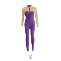 SS2023 PURPLE BUNNY JUMPSUIT ชุดว่ายน้ำ แขนยาวขายาว สีม่วง มีฟองน้ำในตัวผ้าหนา กัน UV UPF 50+