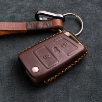 1 Pcs Genuine Leather Car Key Case Cover For Volkswagen VW Golf 7 MK7 Tiguan MK2 for Skoda Octavia 3 A7 Kodiaq 2018 2019 2020