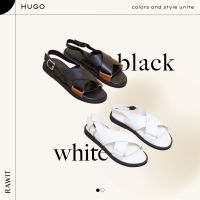 swshoe รองเท้าแตะลำลอง รองเท้าแตะใส่สบาย HUGO - PU Leather  Soft Sole รองเท้าแตะผู้หญิง