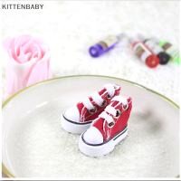 KITTENBABY ผ้ายีนส์รองเท้าตุ๊กตาสูง5ซม. Shoes1ของเล่นผ้าแคนวาส/6 Bjd สำหรับตุ๊กตารัสเซีย