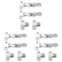 2Pcs Marine Boat Deck Lock Hasp 316 Stainless Steel Lockable Hold Down Clamp Anti-Rattle Latch Fastener Boat Yacht Accessory