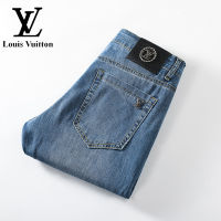 2023 New Original Authentic TOP.1LV Mens Jeans Business Fashion Stretch Denim Classic Style Mens Regular Fit Straight Jeans Jean Trousers Male Pants Blue