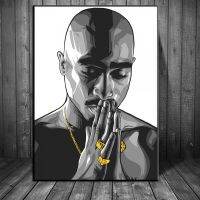 ดนตรีแร็ป Tupac อธิษฐานภาพวาดผ้าใบบนกำแพง Tupac Star ฮิปฮอปศิลปะการพิมพ์เฮชดีโปสเตอร์0717