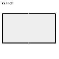 +【； 16:9 With Hanging Holes White Indoor Outdoor Projection Screen Home Theater Portable Foldable Office Business No Crease