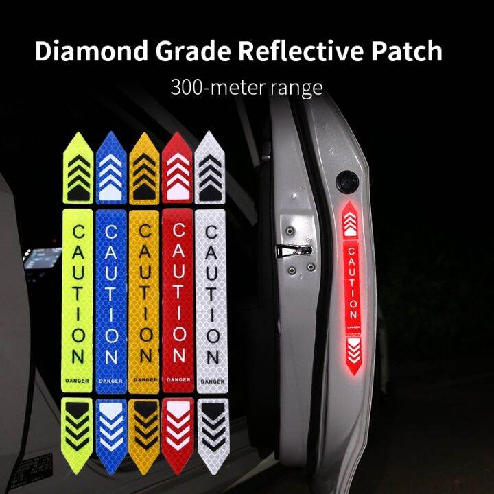 Car Safety Warning Tape Cars Door Reflective Sticker Universal Warning
