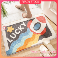 !  พรม เสื่อ ดูดซึมน้ำ กันลื่น Carpet Floor Mats  Water-absorbent, Non-slip Thickening Universe Starry Sky Rainbow Bathroom Doorway Home Decoration Living Room Bedroom Door-in Mat