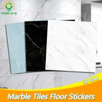 Wall Sticker Self Adhesive waterproof PVC Tiles Floor Stickers Marble Bathroom living room Bedroom Ground Thick Wallpapers Wall Stickers  Decals